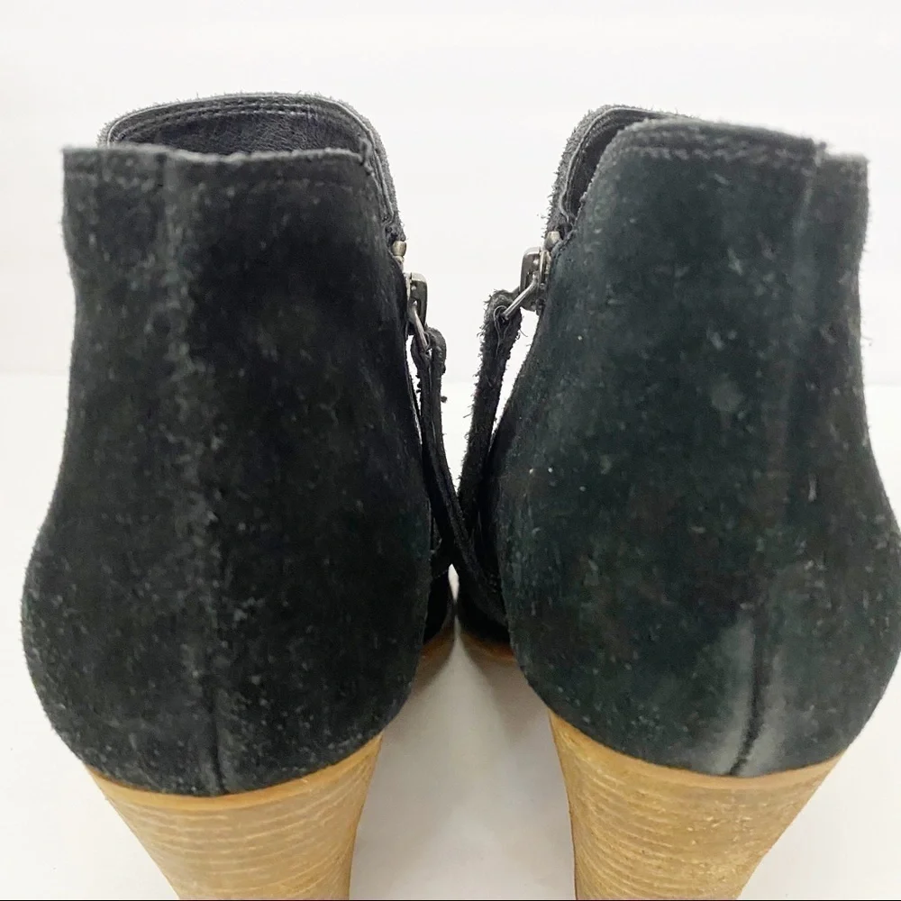 Dolce Vita Double Zipper Black Jaida Suede Booties